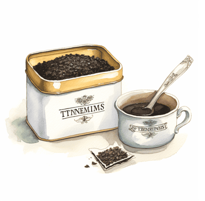 Tin of loose leaf tea