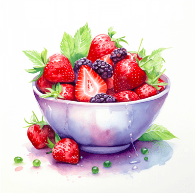 Bowl of strawberries