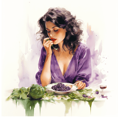 Olive substitute - woman eating olives