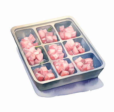 How to freeze shallots - chopped shallots in an ice-cube tray