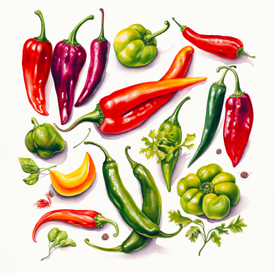 jalapeno vs chili pepper - a variety of coloured peppers