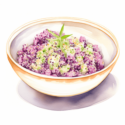 Bowl of red quinoa