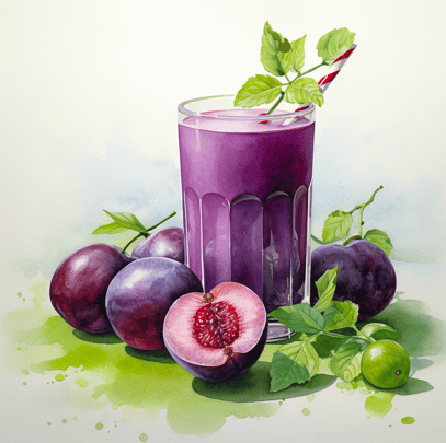 Plum fruit benefits for skin - plum smoothie