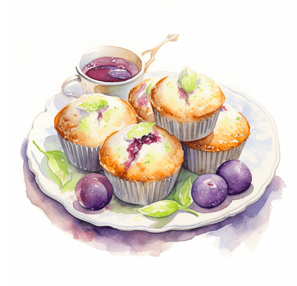 Plum muffins