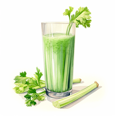 celery juice in glass