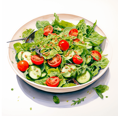 Fasting mimicking diet recipes - green salad