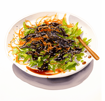 Hijiki seaweed salad