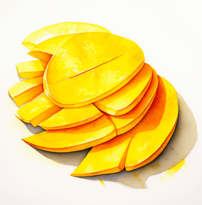 Mango vs papaya - Mango slices