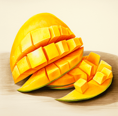 Sliced mango