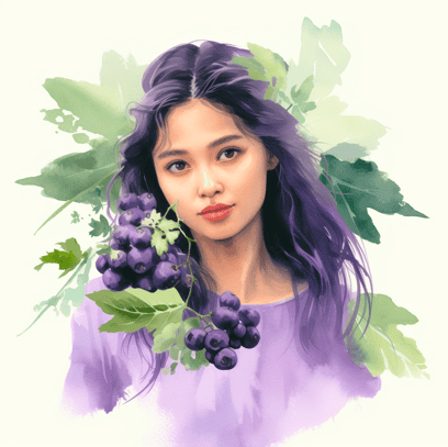 Woman with berries