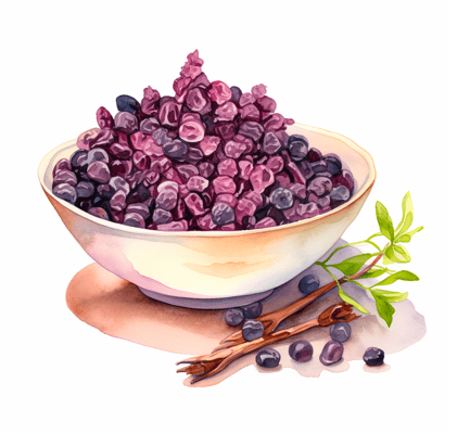 Dried barberries for vegan acne treatment
