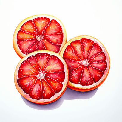 Sliced blood oranges