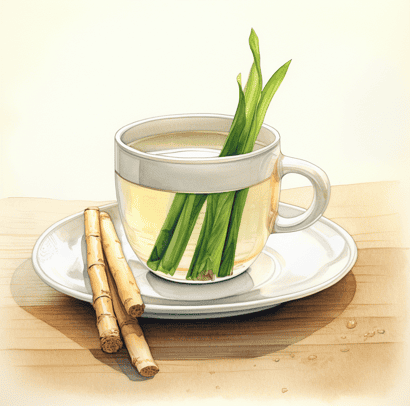 Tea of lemongrass and ginger