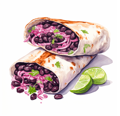 Black bean burrito instead of egg