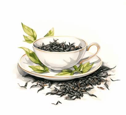 Dried tea leaves