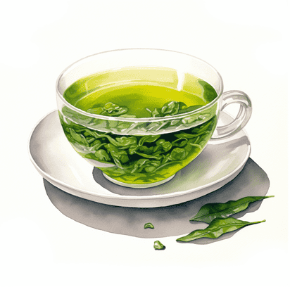 Loose leaf green tea