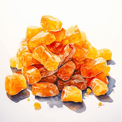 Cubes of ginger chews