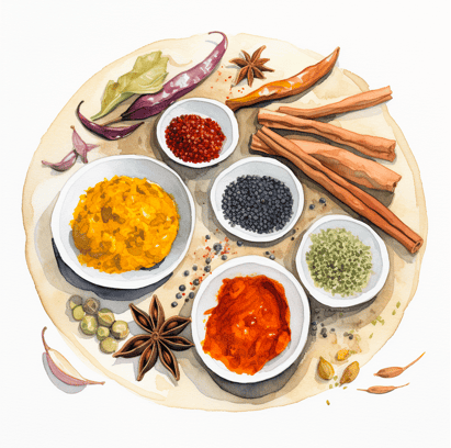 Curry vs turmeric - Ground spices for curry blend