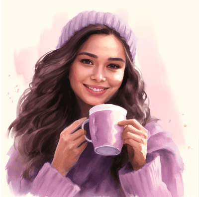 Woman drinking coffee