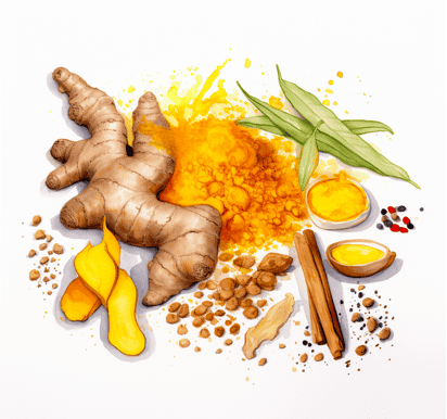 Ginger and turmeric