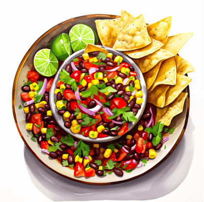 Red and black bean salsa